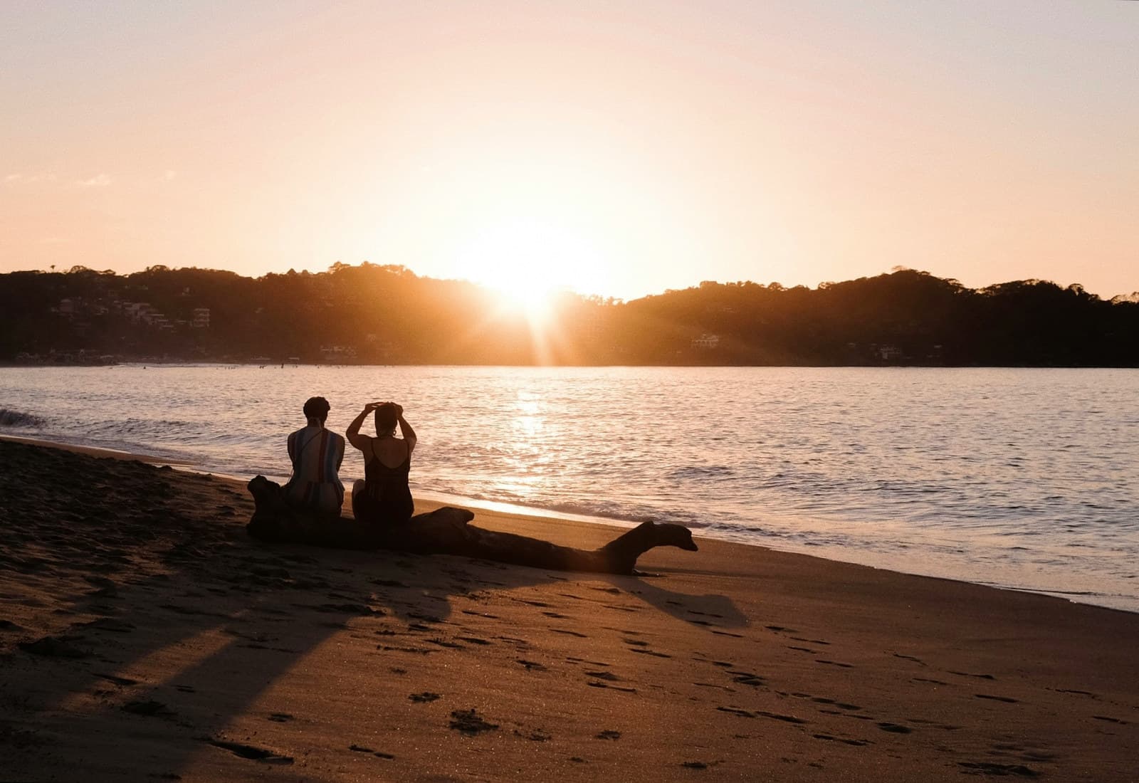 Sunset over the beach in Sayulita