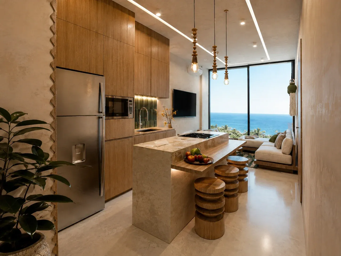 Nayari residence opening toward the ocean