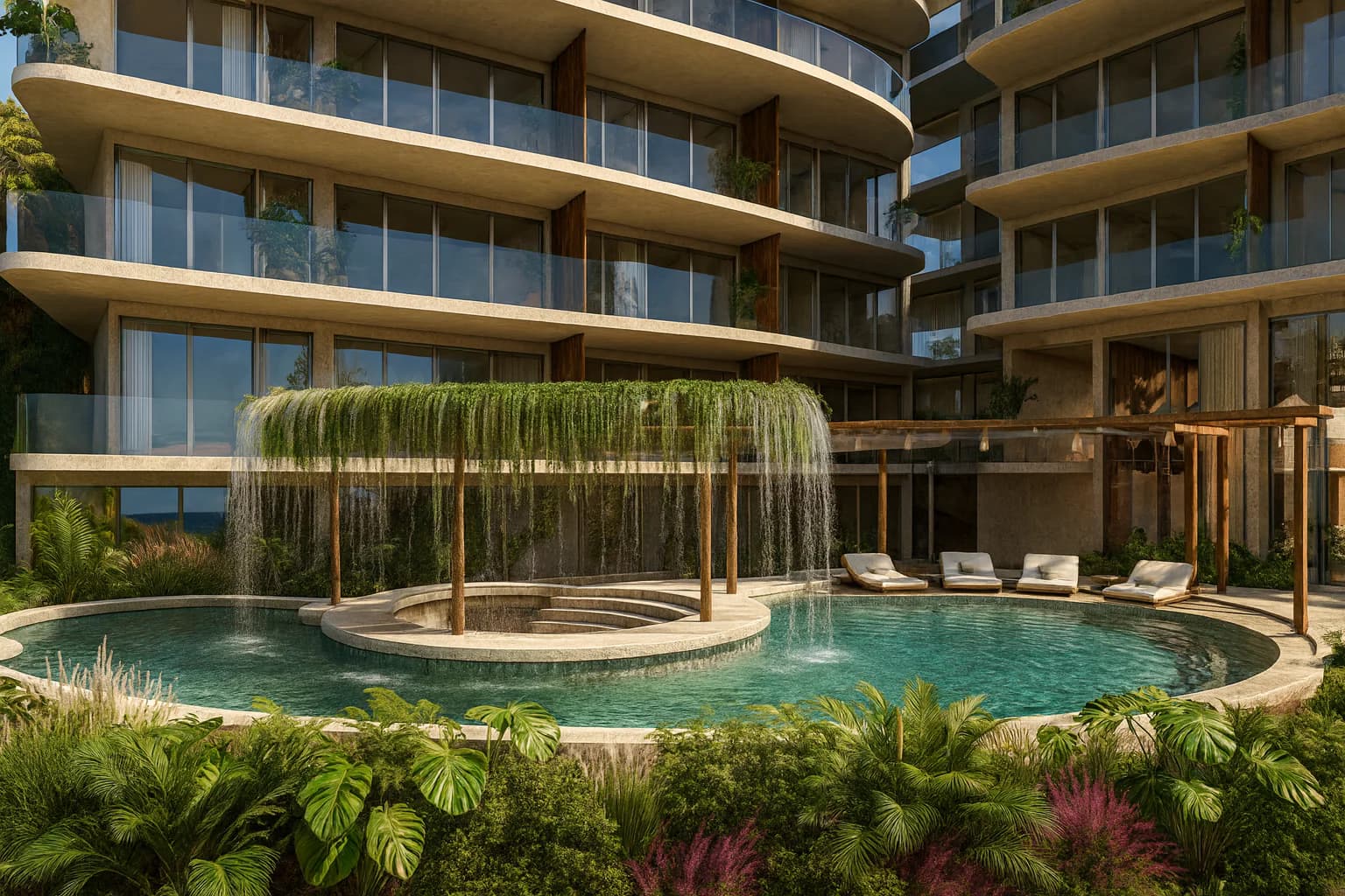 Aqua Bar setting beside the pool