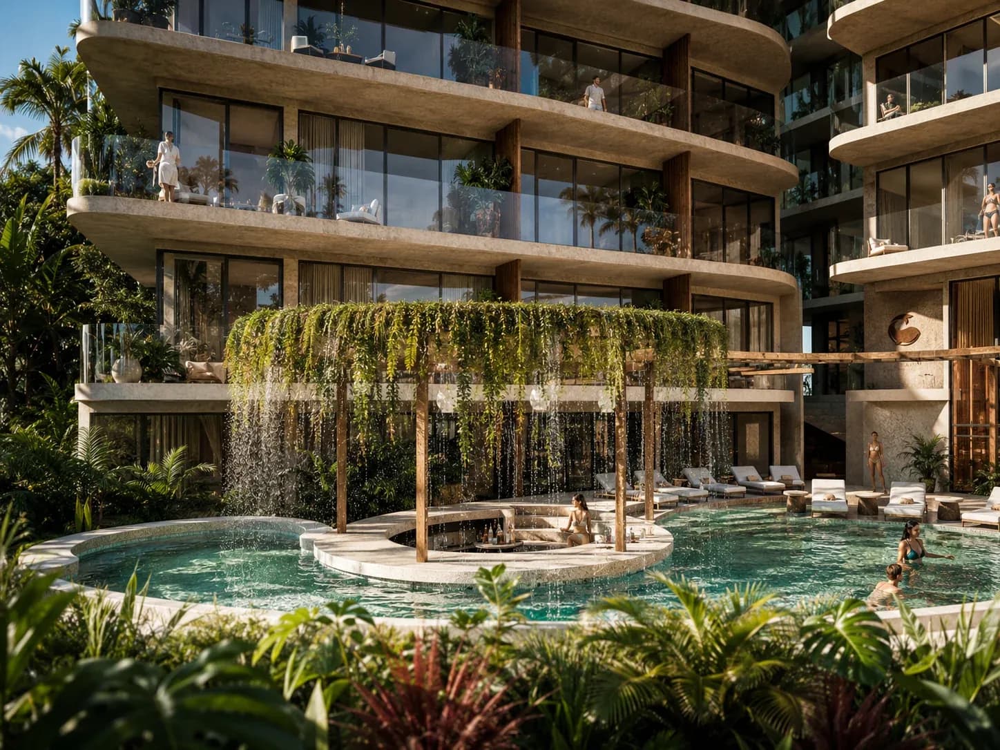 Aqua Bar setting beside the pool