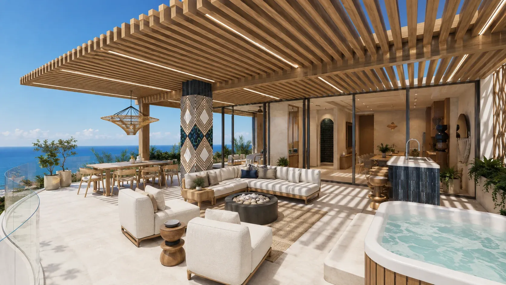 Dipping pool on a selected private residence terrace
