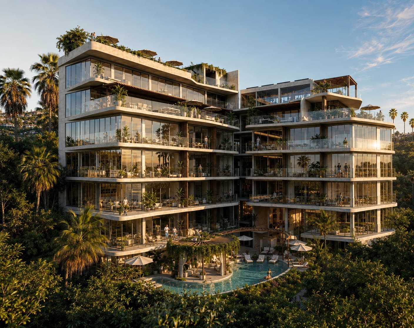 Nayari rising from the tropical landscape of Sayulita